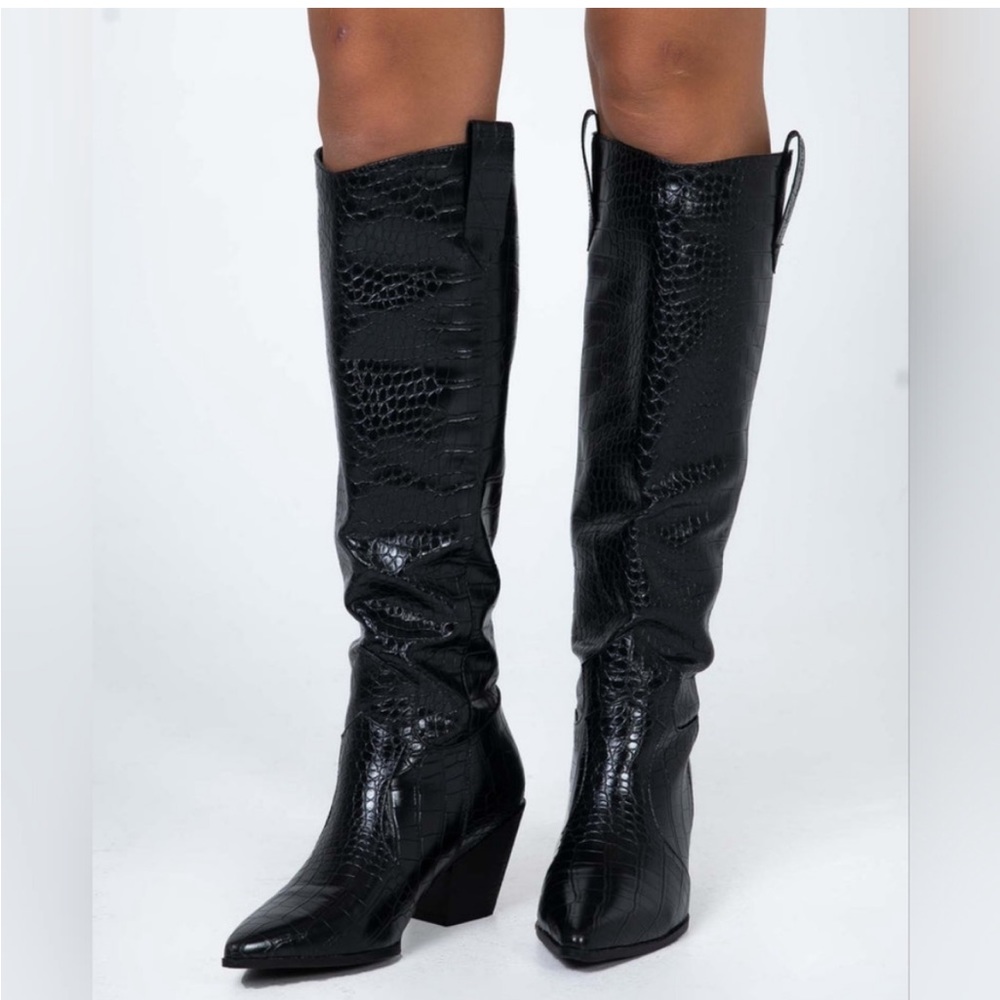 NWOT Princess Polly Riley Western Knee High Boots